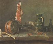 Jean Baptiste Simeon Chardin A Lean Diet  With Cooking Utensils (mk05) oil on canvas
